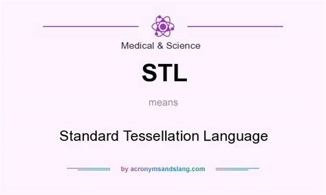 stl medical abbreviation|stl meaning in text.